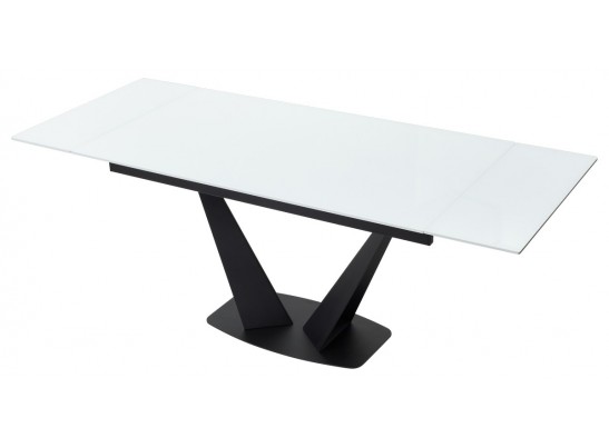 Стол Ниагара 160 Белый, стекло / черный каркас БЕЗ НДС в Ростове-на-Дону