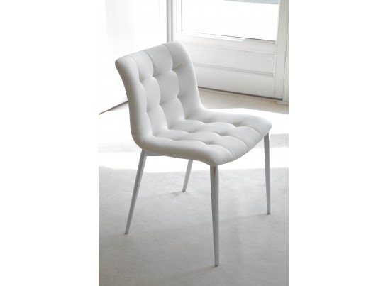 Стул KUGA 40.38 (G093 хром/ TR505 белый, экокожа) в Ростове-на-Дону