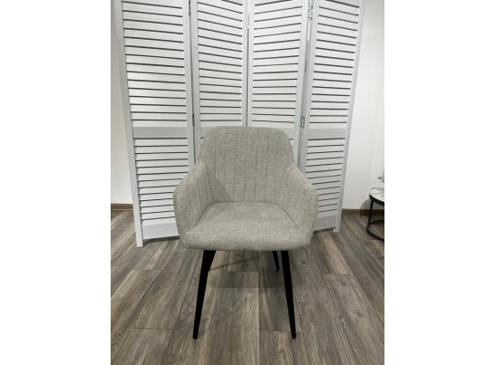 Стул BRANDY WZ2042-19 галечный серый фактурный велюр/ черный каркас в Ростове-на-Дону