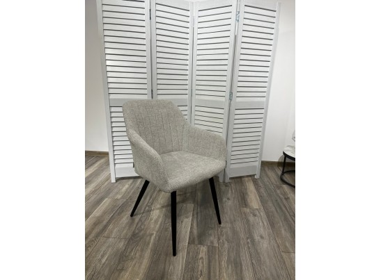 Стул BRANDY WZ2042-19 галечный серый фактурный велюр/ черный каркас в Ростове-на-Дону