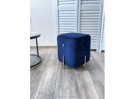 Пуф для гостиной ARES BLUVEL-86 NAVY BLUE / GOLD в Ростове-на-Дону