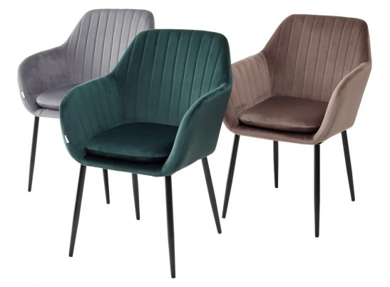 Стул ALABAMA BLUVEL-14 GREY, велюр / черный каркас в Ростове-на-Дону