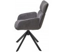 Стул TRIS 360 град. поворот с возвратом, Davis Nowo 92 серый, букле /Point 90 серый/ Черный, ®DISAUR в Ростове-на-Дону