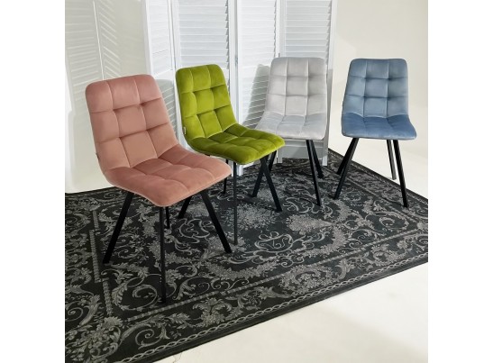 Стул CHILLI SQUARE BLUVEL-03 LIGHT GREY, велюр в Ростове-на-Дону