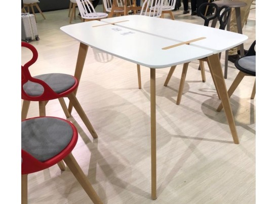 Стол OXALIS 120 белый/массив бука в Ростове-на-Дону