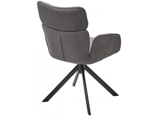 Стул TRIS 360 град. поворот с возвратом, Davis Nowo 92 серый, букле /Point 90 серый/ Черный, ®DISAUR в Ростове-на-Дону