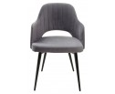 Стул FANTINE-LA СЕРЫЙ #27, велюр / черный каркас в Ростове-на-Дону