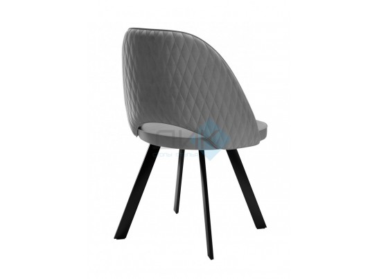 Стул DUNA 360 град. поворот. B22 Серый, велюр / черный каркас, в Ростове-на-Дону