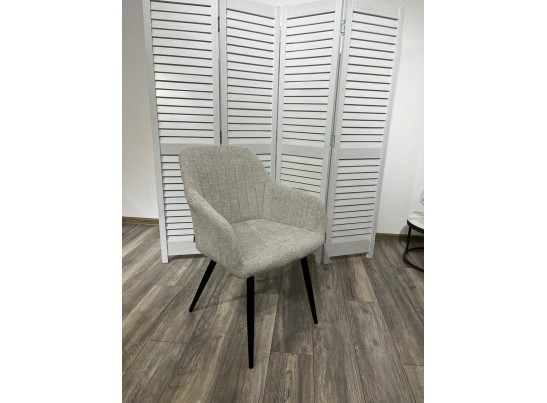 Стул BRANDY WZ2042-19 галечный серый фактурный велюр/ черный каркас в Ростове-на-Дону