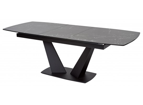 Стол ACUTO2 170 NERO KL-116 Черный мрамор матовый, итальянская керамика/ черный каркас в Ростове-на-Дону