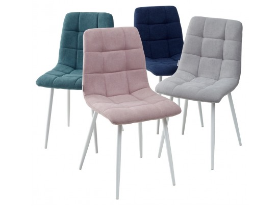 Стул CHILLI UF860-14B полночный синий, ткань/ белый каркас в Ростове-на-Дону