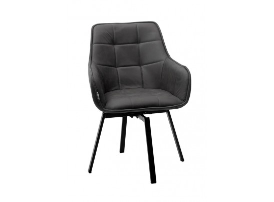 Стул MAVERICK 360 град. поворот. HK007-10 Темно-серый, искусственная замша / черный каркас, в Ростове-на-Дону