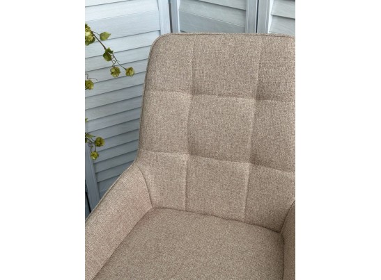 Стул CARACAS Barrel-09 Бежевый, ткань / черный каркас / Товарный знак DISAUR в Ростове-на-Дону