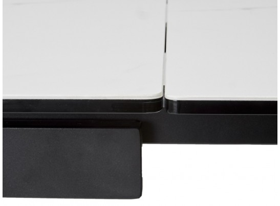 Стол ALEZIO 160 BIANCO TL-45 Белый мрамор матовый, испанская керамика/ черный каркас, ®DISAUR в Ростове-на-Дону