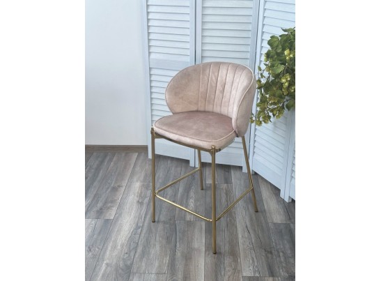Полубарный стул WENDY VBP-207 античный бежевый, велюр / золотой каркас (H=65) в Ростове-на-Дону