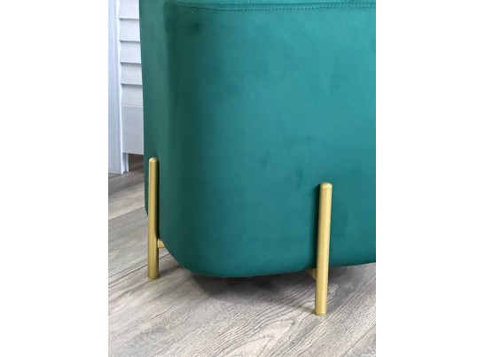 Пуф для гостиной OTTO, цвет Velutto 33 Изумрудный, велюр / золотой каркас в Ростове-на-Дону