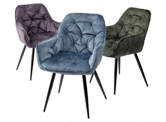 Стул MALTA 912-06 темно-серый, велюр/черный каркас в Ростове-на-Дону