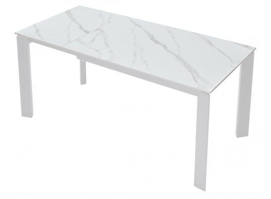 Стол CORNER 120 MATT WHITE MARBLE SINTERED STONE/ WHITE в Ростове-на-Дону