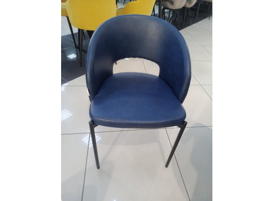 Стул AGNES PUA-26 Синяя сталь, PU, черный каркас в Ростове-на-Дону