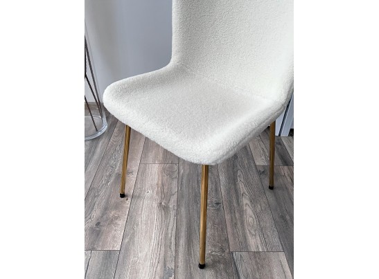 Стул RIYA UF992-01 Белый, teddy / золотой каркас в Ростове-на-Дону