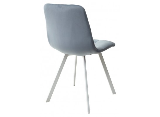 Стул CHILLI SQUARE G108-56 пудровый синий, велюр/ белый каркас в Ростове-на-Дону