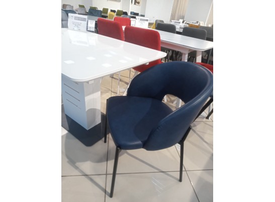 Стул AGNES PUA-26 Синяя сталь, PU, черный каркас в Ростове-на-Дону