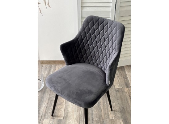 Стул HERMAN 360 град. BM-3 ТЕМНО-СЕРЫЙ, велюр / черный каркас в Ростове-на-Дону