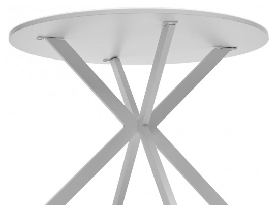 Стол ВЕГА D100 Белый, стекло/ белый каркас в Ростове-на-Дону