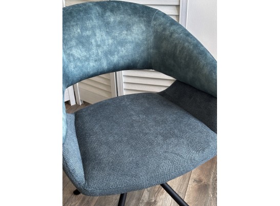 Стул EMBER 360 град. поворот. 7525-56 Синий, велюр/ ENJOY-315 Синий, ткань/ Черный, ®DISAUR в Ростове-на-Дону