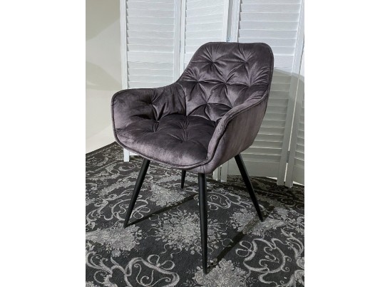 Стул MALTA 912-06 темно-серый, велюр/черный каркас в Ростове-на-Дону