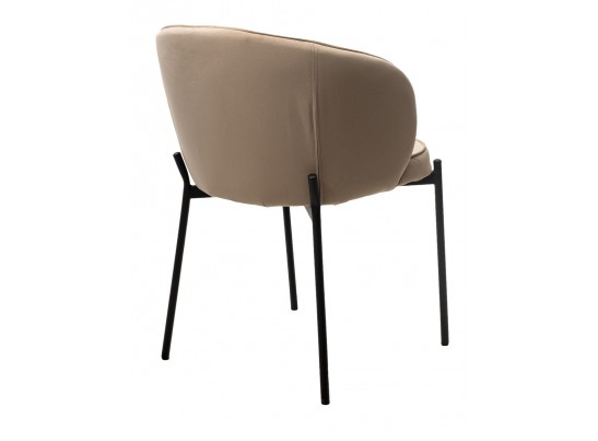 Стул ДЕНИ, цвет Velutto 05 Бежевый, велюр / черный каркас в Ростове-на-Дону