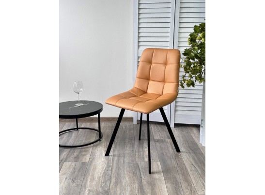 Стул CHILLI-Q SQUARE Oracul 542 Темно-желтый, экокожа PU / черный каркас, в Ростове-на-Дону