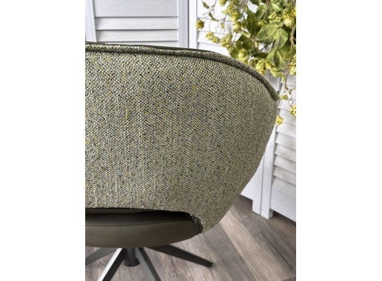 Стул ANABEL 360 град. поворот Зеленый F07-003-01 / MONTECRISTO 8421 / серый каркас, ®DISAUR