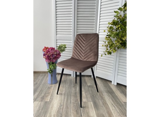 Стул DUKE BLUVEL-38 LATTE, велюр / черный каркас в Ростове-на-Дону