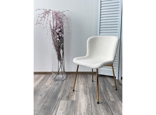 Стул RIYA UF992-01 Белый, teddy / золотой каркас в Ростове-на-Дону