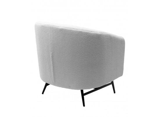 Кресло KALMAR NINI-01 Белый, teddy / черный каркас в Ростове-на-Дону