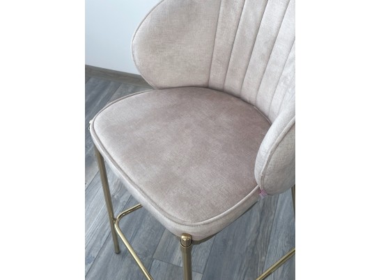 Полубарный стул WENDY VBP-207 античный бежевый, велюр / золотой каркас (H=65) в Ростове-на-Дону