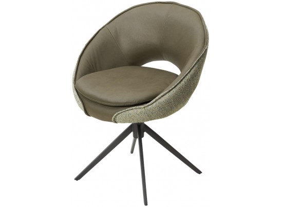 Стул ANABEL 360 град. поворот Зеленый F07-003-01 / MONTECRISTO 8421 / серый каркас, ®DISAUR