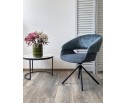 Стул EMBER 360 град. поворот. 7525-56 Синий, велюр/ ENJOY-315 Синий, ткань/ Черный, ®DISAUR в Ростове-на-Дону