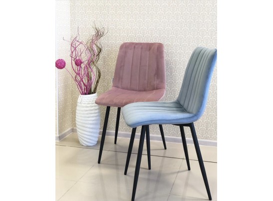 Стул DUBLIN G108-15 пепел розы/ черный каркас, велюр в Ростове-на-Дону