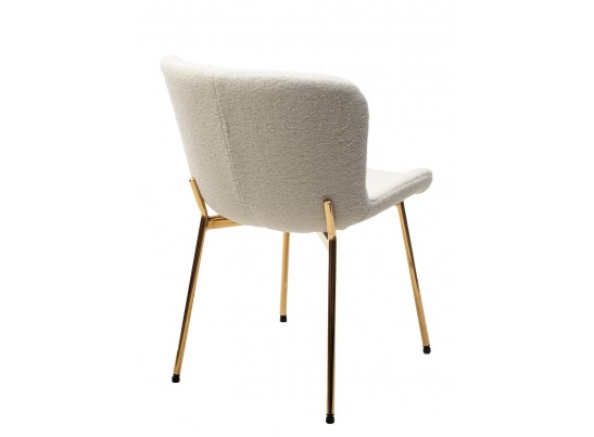 Стул RIYA UF992-01 Белый, teddy / золотой каркас в Ростове-на-Дону