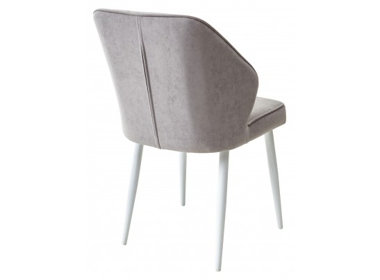 Стул VENA, цвет B22 Серый, велюр/ Белый каркас в Ростове-на-Дону