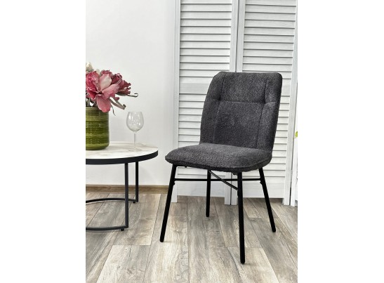 Стул COMO UF998-16 темно-серый, букле / черный каркас / Товарный знак DISAUR в Ростове-на-Дону