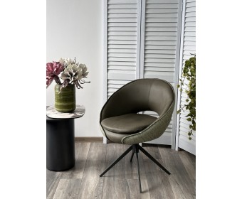 Стул ANABEL 360 град. поворот Зеленый F07-003-01 / MONTECRISTO 8421 / серый каркас, ®DISAUR