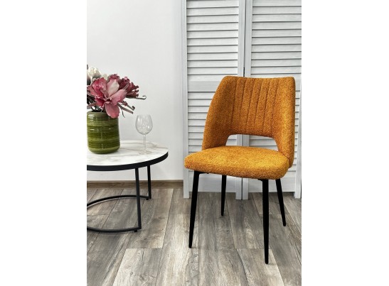 Стул LONDON UF998-06 бронза, букле / черный каркас / Товарный знак DISAUR в Ростове-на-Дону