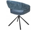 Стул EMBER 360 град. поворот. 7525-56 Синий, велюр/ ENJOY-315 Синий, ткань/ Черный, ®DISAUR в Ростове-на-Дону