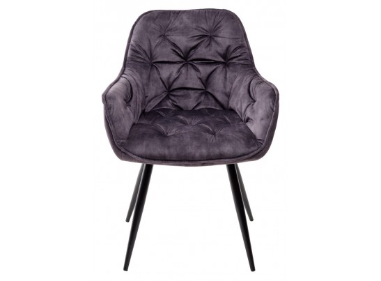 Стул MALTA 912-06 темно-серый, велюр/черный каркас в Ростове-на-Дону