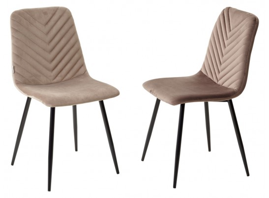 Стул DUKE BLUVEL-38 LATTE, велюр / черный каркас в Ростове-на-Дону