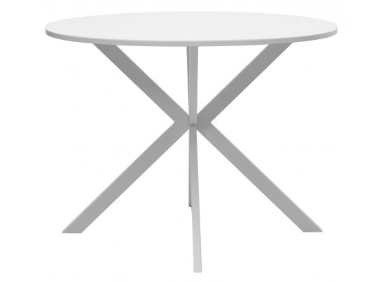 Стол ВЕГА D100 Белый, стекло/ белый каркас в Ростове-на-Дону