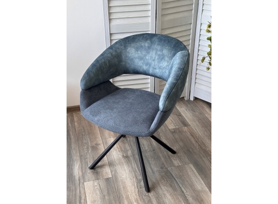 Стул EMBER 360 град. поворот. 7525-56 Синий, велюр/ ENJOY-315 Синий, ткань/ Черный, ®DISAUR в Ростове-на-Дону